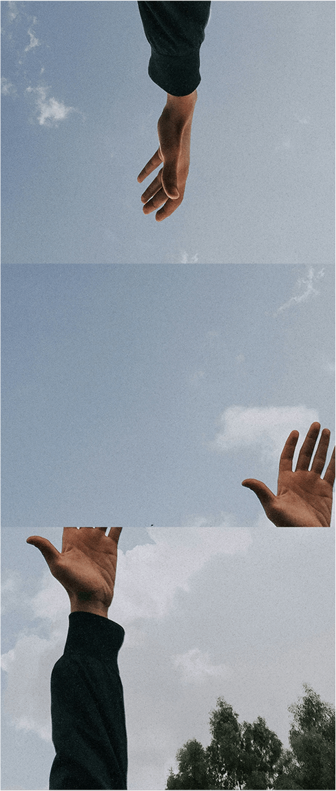 Reaching hands symbolizing connection and support